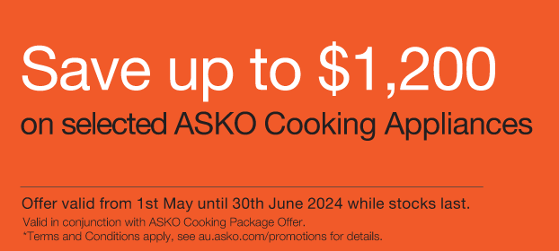 Save Up To $1,200* On Selected ASKO Cooking Appliances