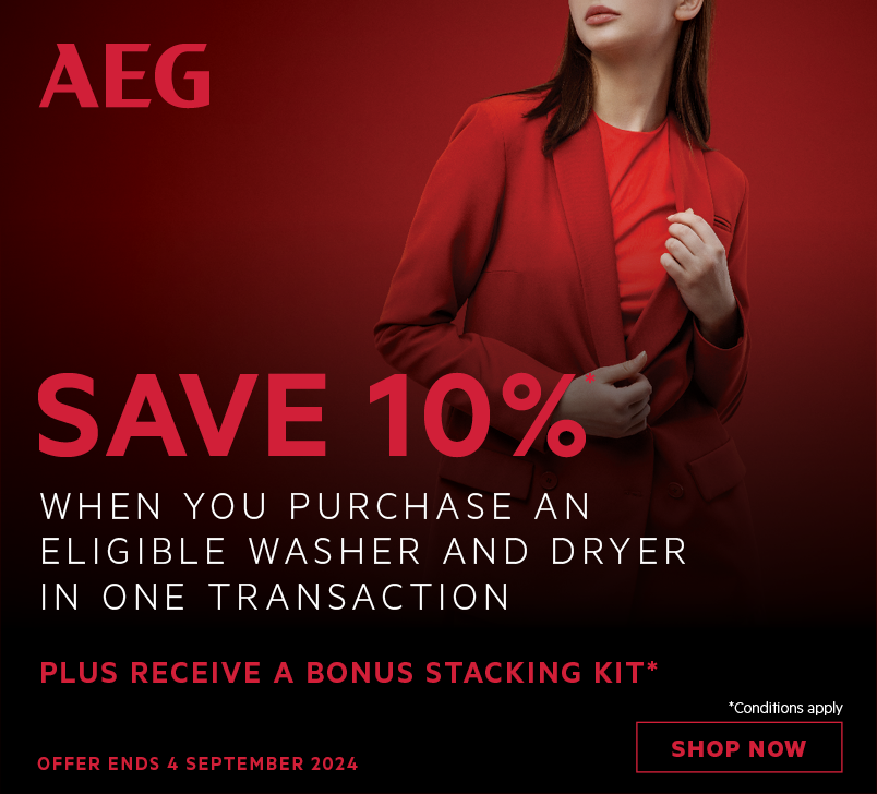 Save 10% When You Purchase An Eligible AEG Washer & Dryer In One Transaction*