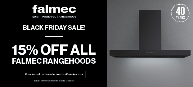 This Black Friday Save 15% Off All Falmec Rangehoods*