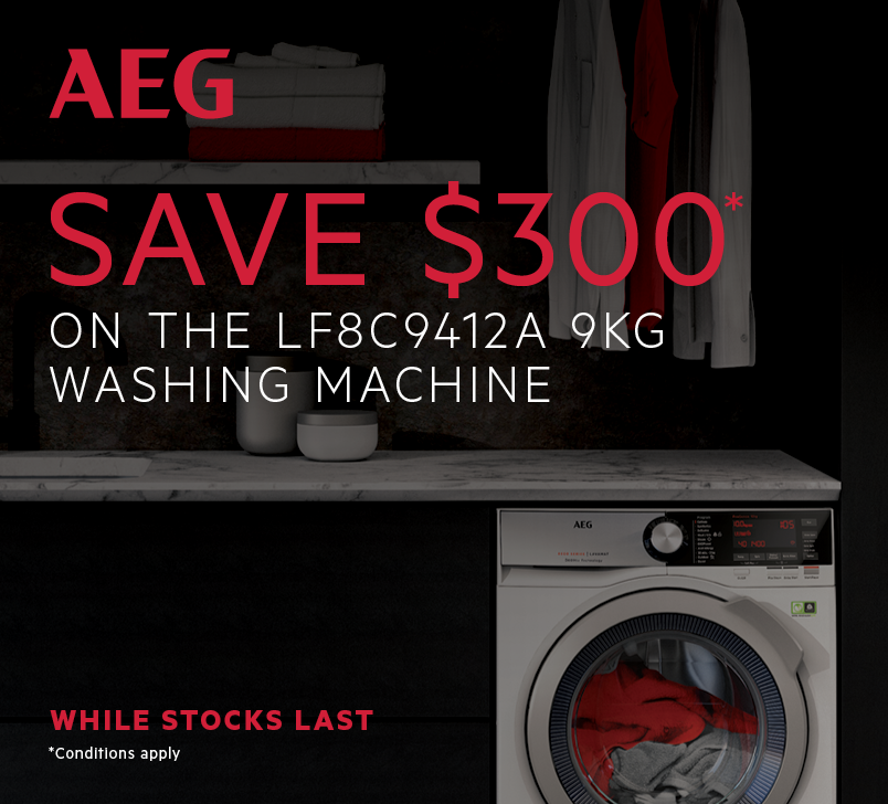 Save $300* On 9kg Front Load Washing Machine