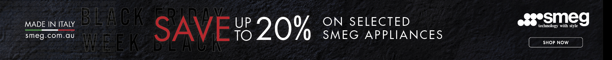 Save Up To 20%* On Selected Smeg Appliances
