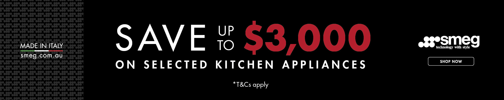 Save Up To $3,000 On Selected Smeg Kitchen Appliances*