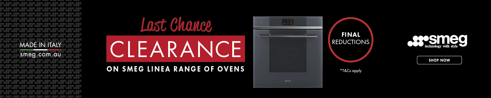Last Chance Clearance On Linea Smeg Ovens*