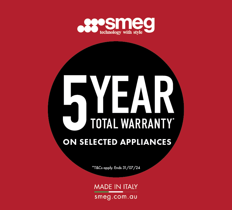 5 Year Total Warranty On Selected Smeg Appliances*