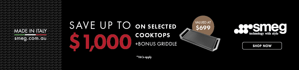 Save Up To $1000 On SMEG Dolce Stil Novo & Linea Cooktops + Bonus Griddle Plate On Selected Induction