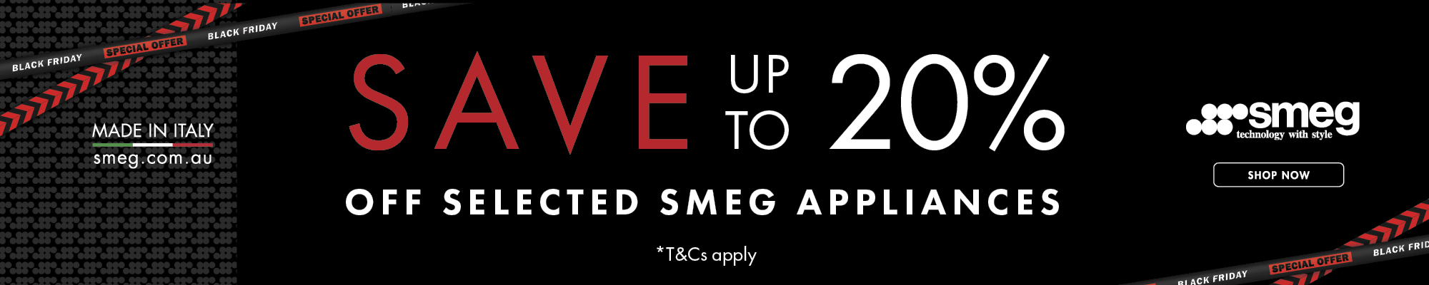 Save Up To 20% Off Selected Smeg Appliances*