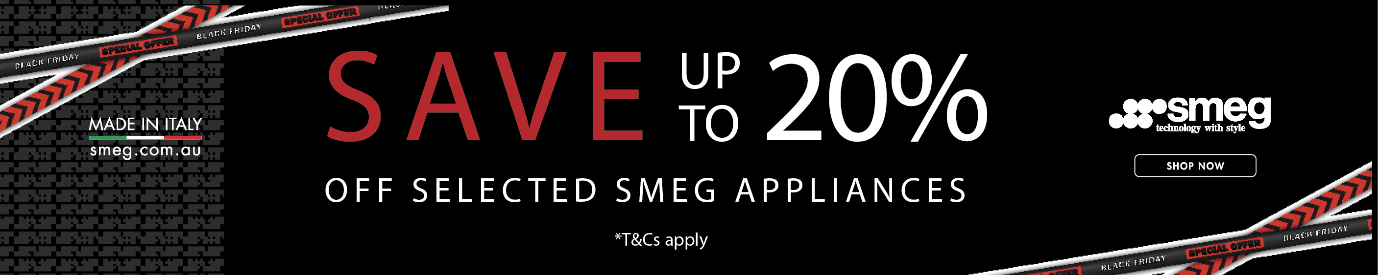 Save Up To 20% Off Selected Smeg Appliances*