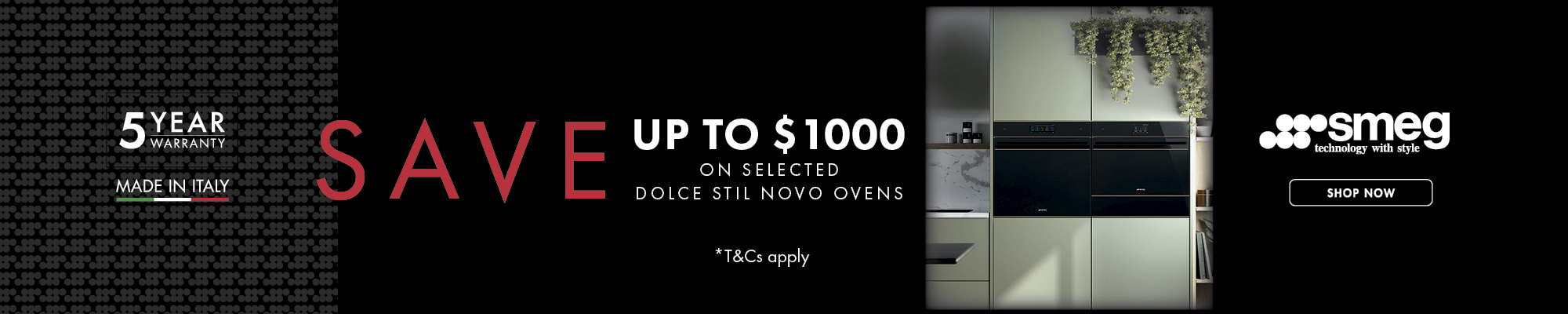 Save Up To $1000* On Selected Smeg Dolce Stil Novo Ovens
