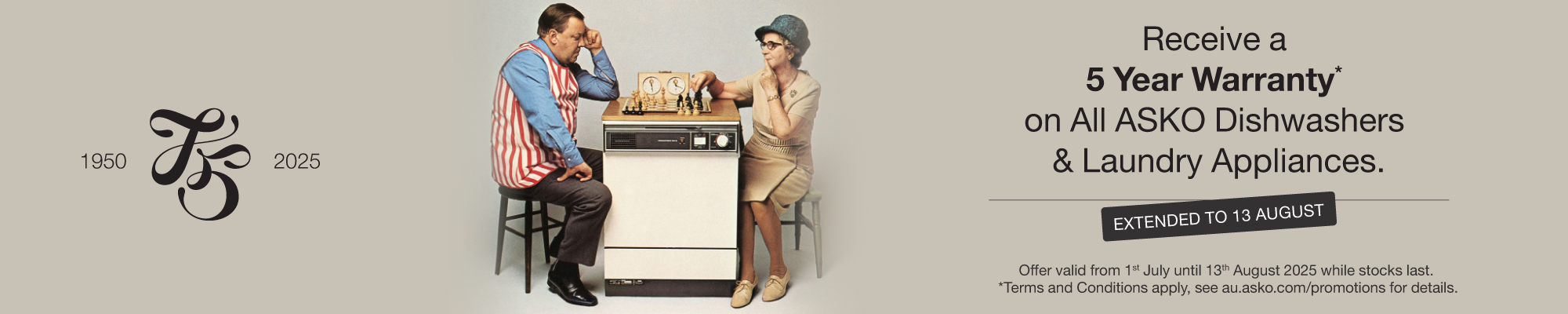 5 Year Warranty On Selected ASKO Dishwashers & Laundry Appliances*