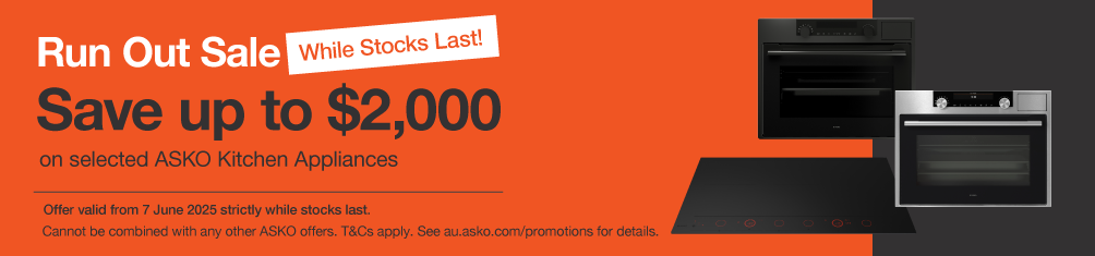 Save Up To $2,300* On Selected ASKO Run Out Cooking Appliances
