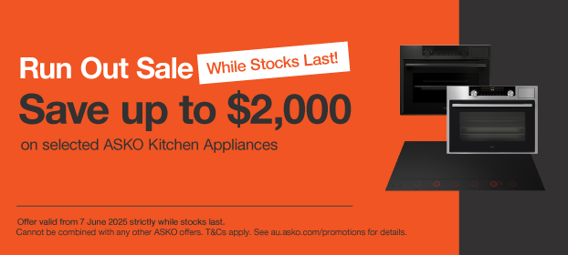 Save Up To $2,300* On Selected ASKO Run Out Cooking Appliances