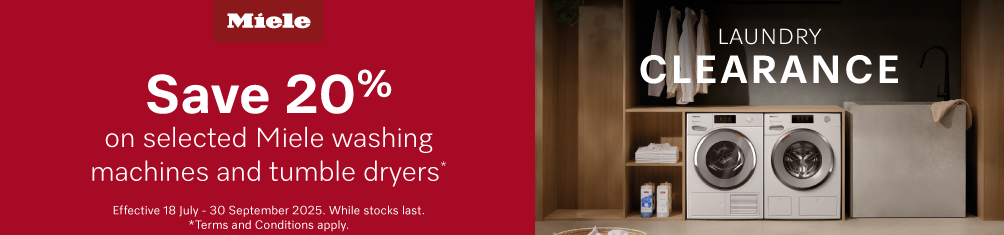 Save 20%* On Selected Miele Laundry Appliances
