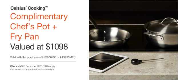 Complimentary Fry Pan Valued At $499 With Purchase Of Select ASKO Celsius Induction Cooktop*