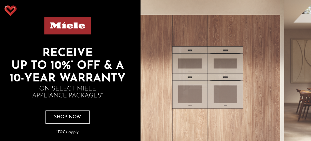 Receive Up To 10% Off & A 10-Year Warranty On Select Miele Appliance Packages*