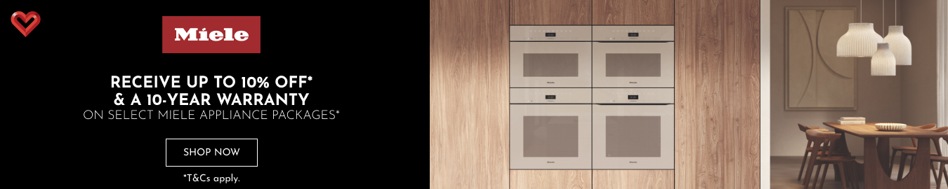 Receive Up To 10% Off & A 10-Year Warranty On Select Miele Appliance Packages*