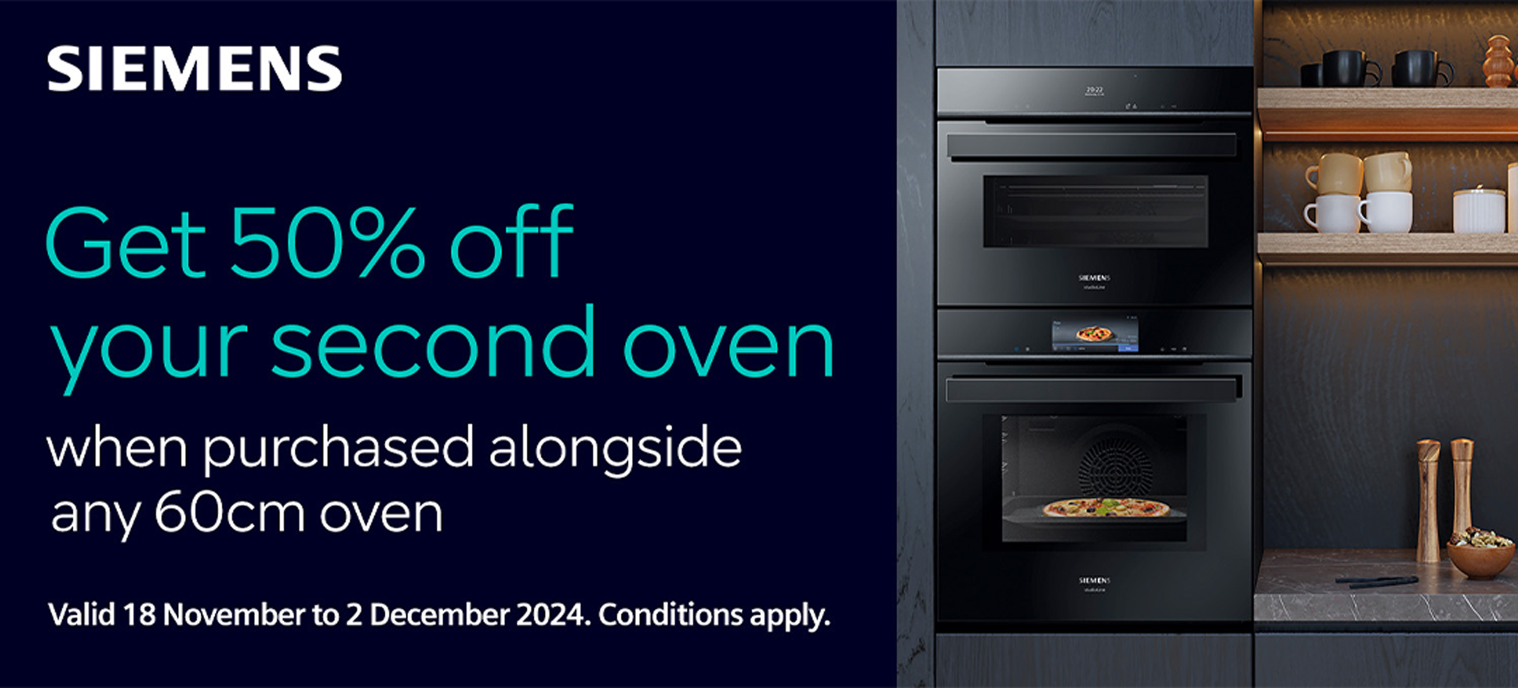 Get 50%* Off Your Second Siemens Oven