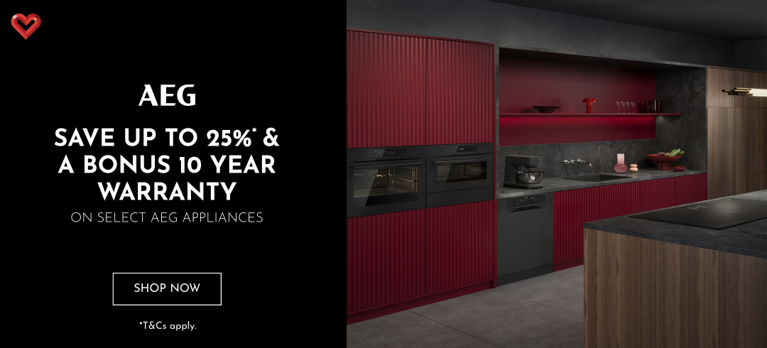 Save Up To 25% & A Bonus 10 Year Warranty On Select AEG Appliances*