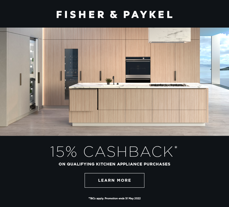 15% Cashback* On Qualifying Fisher & Paykel Kitchen Appliance Purchases