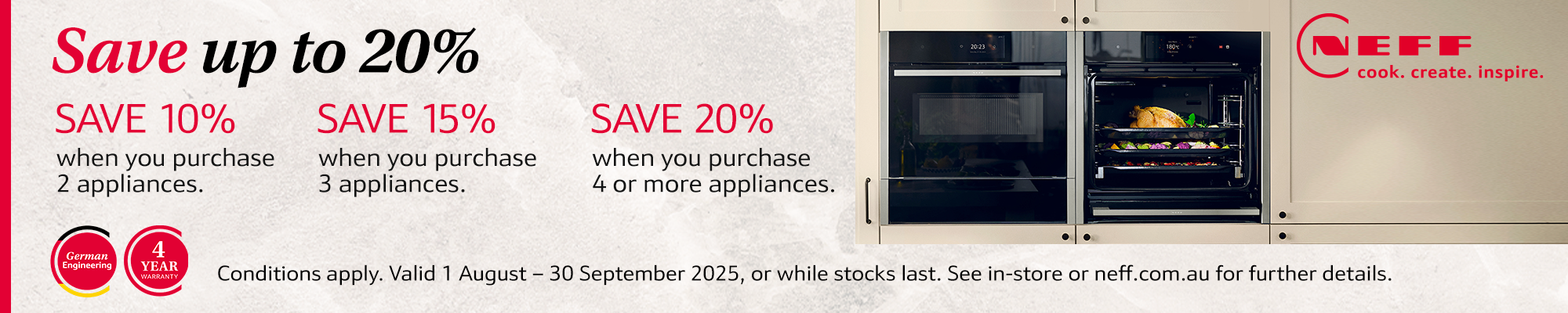 Save up to 20%* on NEFF Appliance Packages