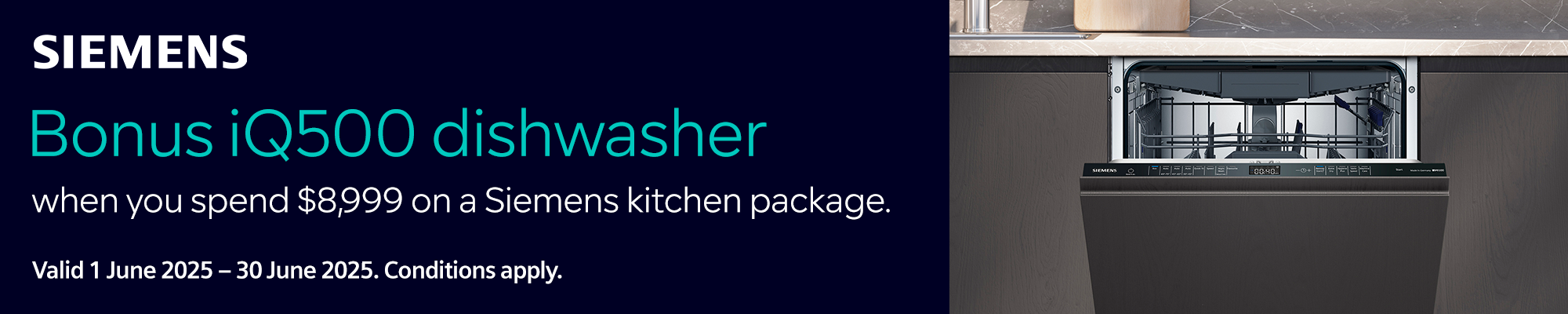 Bonus Dishwasher When You Spend Over $8999* On A Siemens Kitchen Package