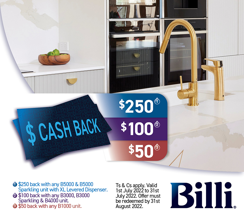 Up to $250 Cashback on selected Billi Taps