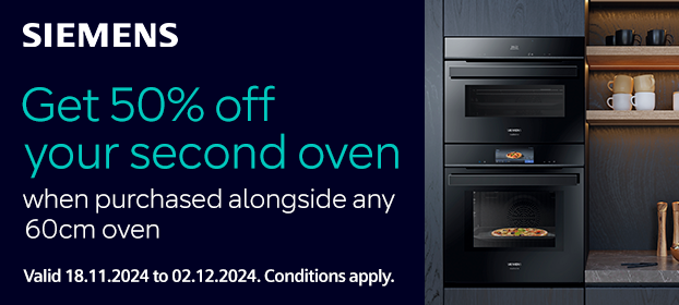 Get 50%* Off Your Second Siemens Oven