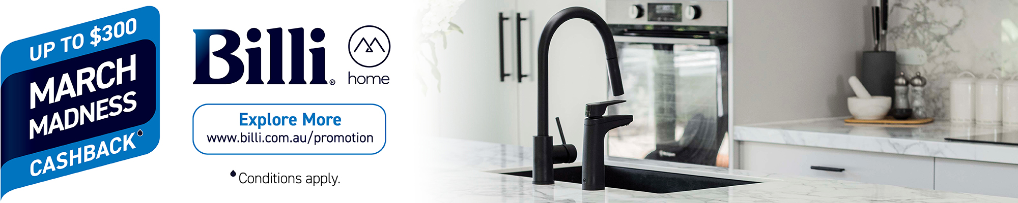 Up To $300* Cashback With Selected Billi Chilled Water Systems