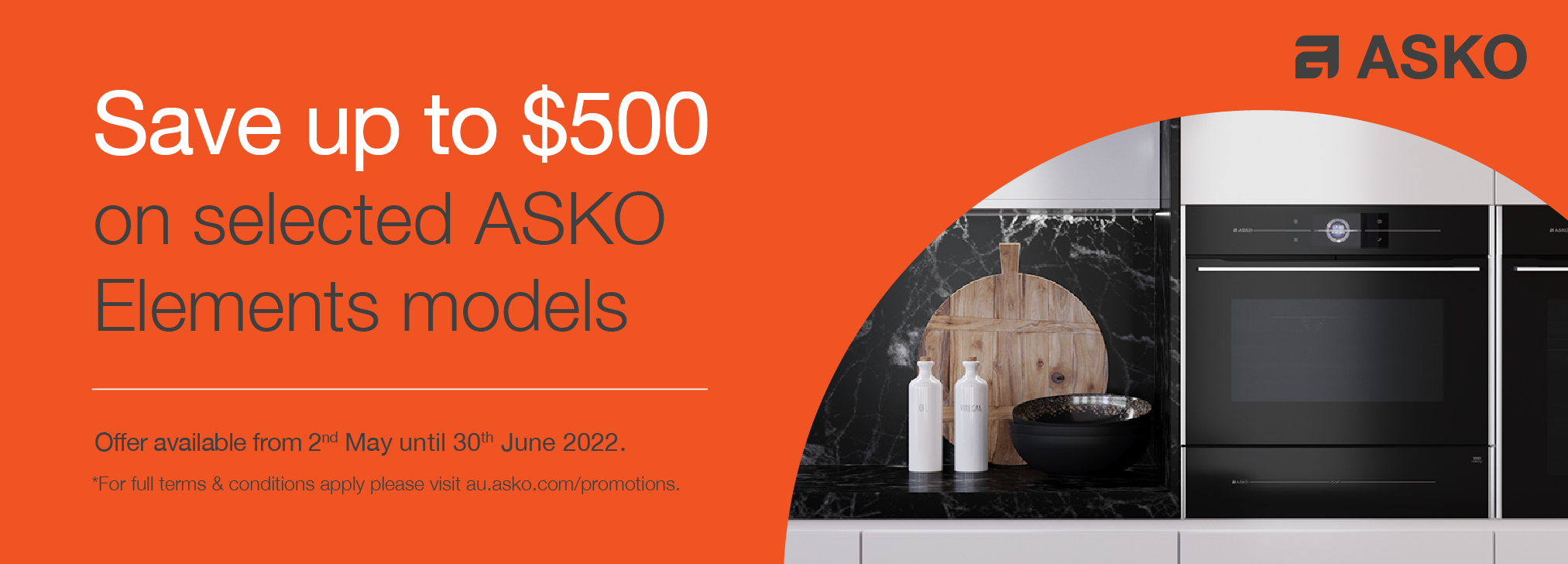 Save up to $500 on selected Asko Elements models