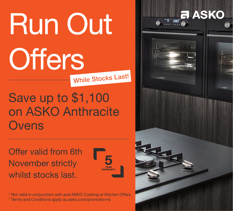 Run Out Offer - Save Up To $1,100 On ASKO Anthracite Ovens