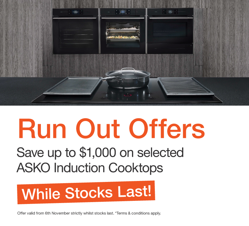 Run Out Offer - Save Up To $1,000* On ASKO Induction Cooktops