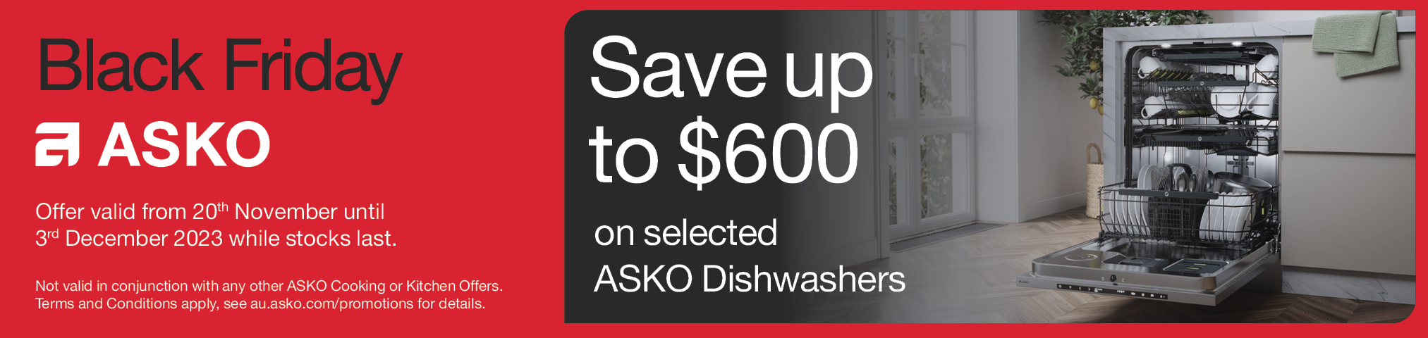 Save Up To $600 On Selected ASKO Dishwashers*