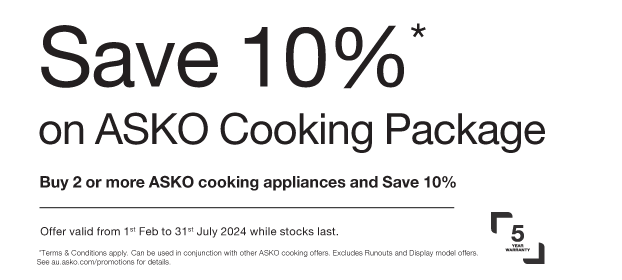 Save 10%* On ASKO Cooking Package