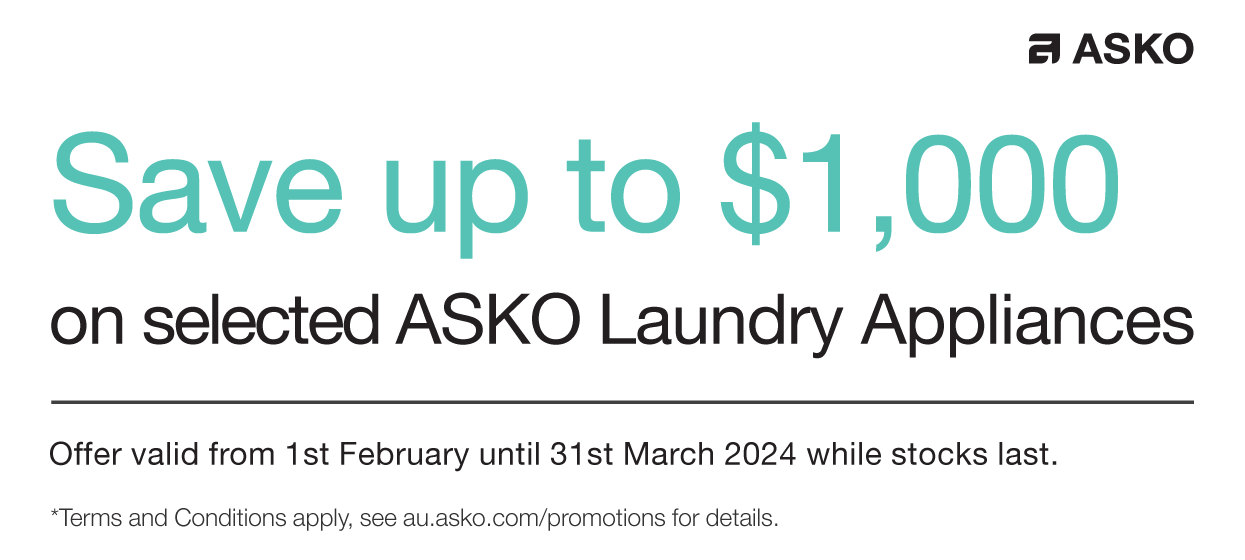 Save Up To $1,000* On Selected ASKO Laundry Appliances