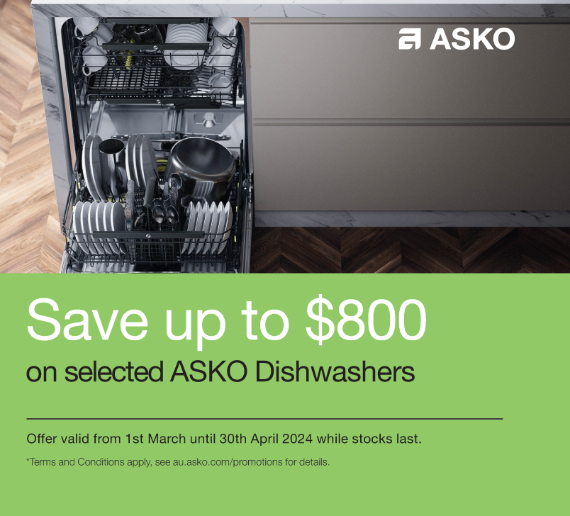 Save Up To $800* On Selected ASKO Dishwashers