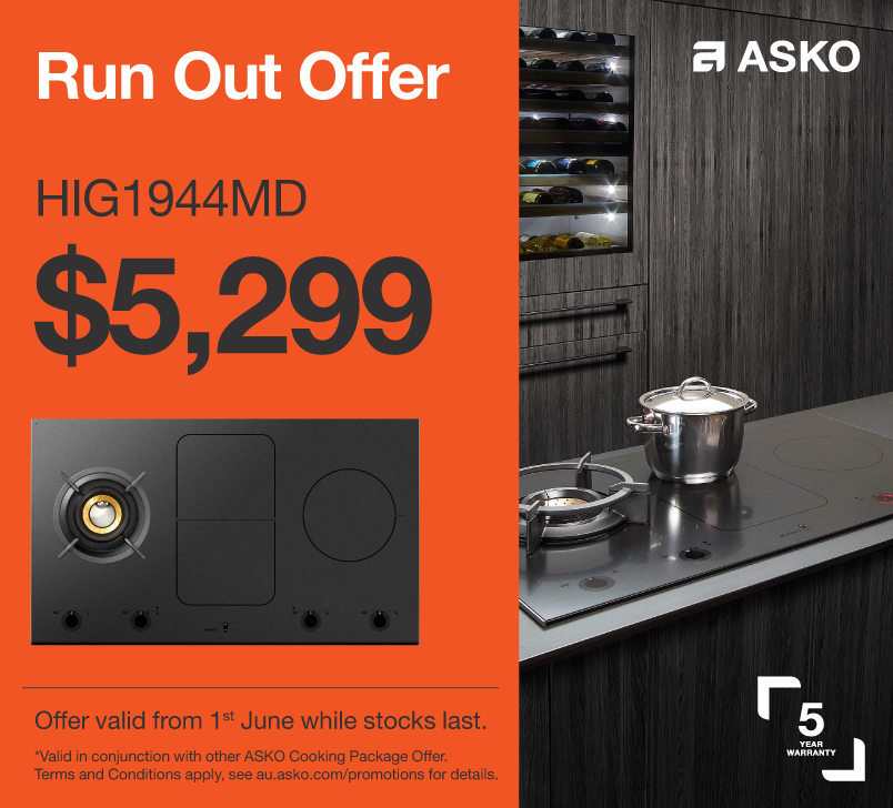 Asko 90cm Bridge Induction Cooktop HI1975G Hart & Co.