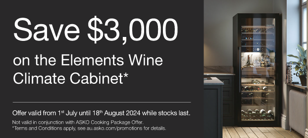 Save $3,000 On The ASKO Elements Wine Climate Cabinet*