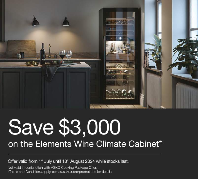 Save $3,000 On The ASKO Elements Wine Climate Cabinet*