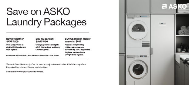 Save Up To $400 On ASKO Laundry Packages*