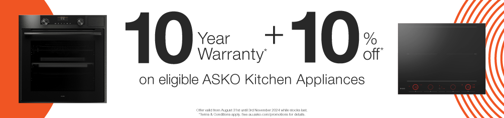 10 Year Warranty + 10% Off ASKO*