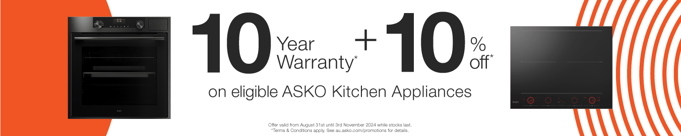 10 Year Warranty + 10% Off ASKO*