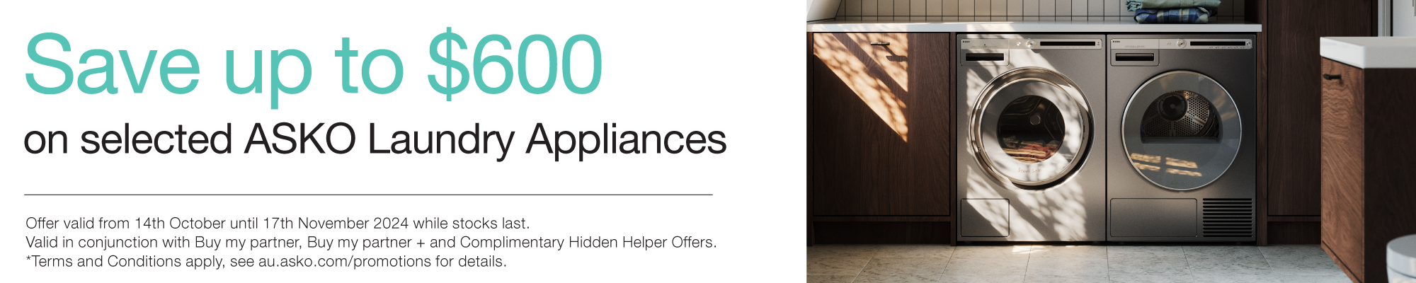 Save Up To $600 On Selected ASKO Laundry Appliances*