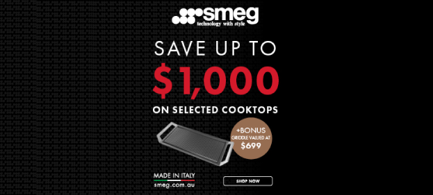 Save Up To $1000 On SMEG Dolce Stil Novo & Linea Cooktops + Bonus Griddle Plate On Selected Induction