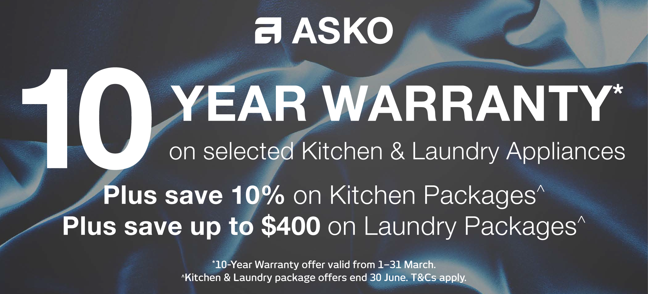 10 Year Warranty On Selected ASKO Kitchen & Laundry Appliances