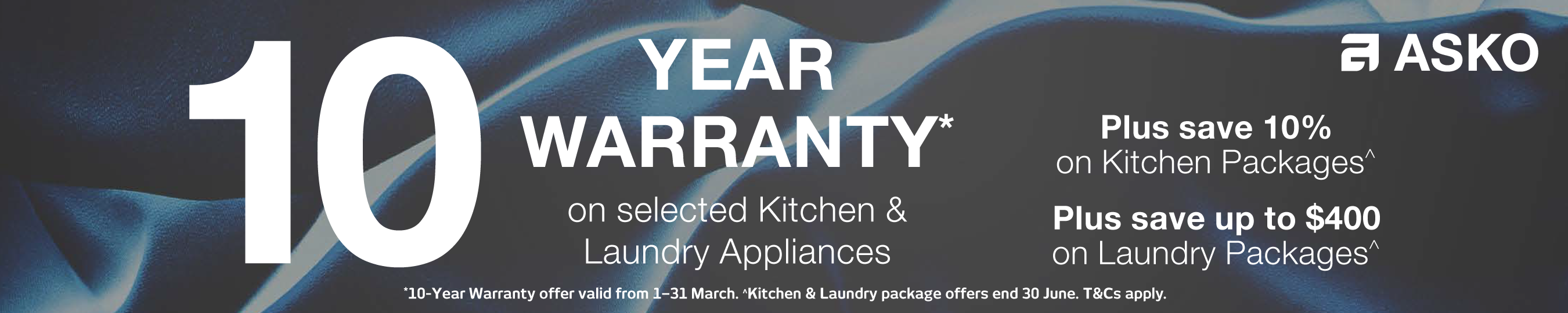 10 Year Warranty On Selected ASKO Kitchen & Laundry Appliances