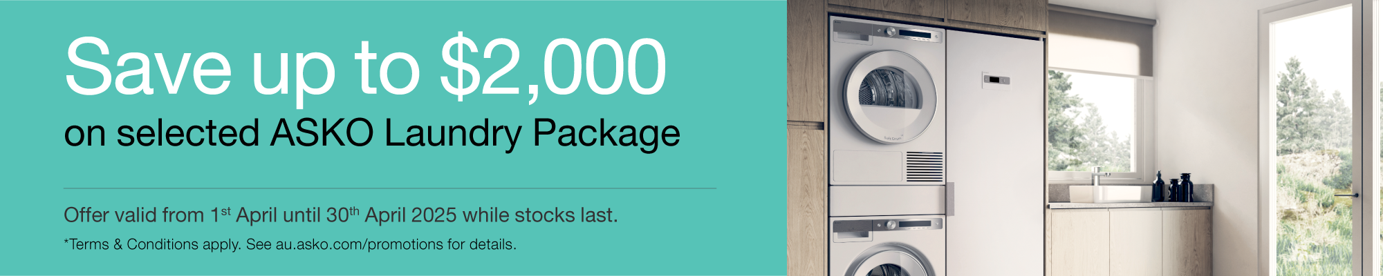 Save Up To $2000* On Selected ASKO Laundry Packages