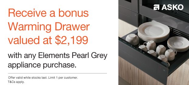Bonus Warming Drawer With ASKO Elements Pearl Grey Ovens*
