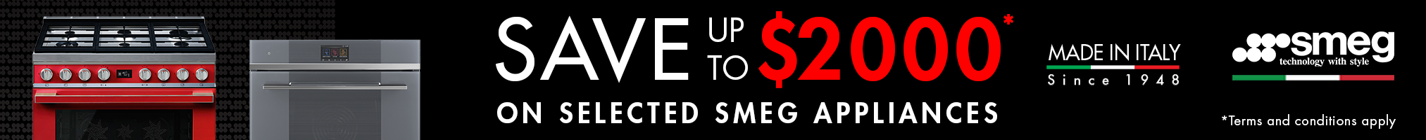 Save Up To $2000 on Selected Smeg Appliances