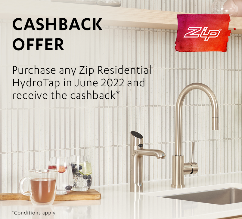 Purchase any ZIP Residential HydroTap and receive up to $300 Cashback