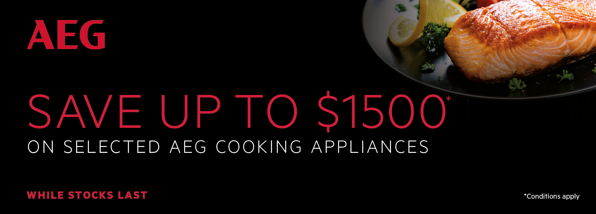 Save up to $1500* on selected AEG Appliances