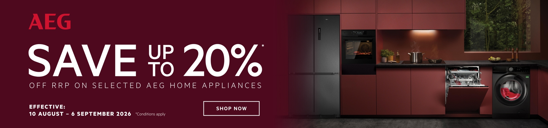 Save Up To 20% On Select AEG Home Appliances*